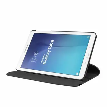 Funda Kartu E 9.6 T560 T561 puzdro Pre Samsung Tab E 9.6 SM-T560 Tablet 360 Stupňové Otáčanie PU Kože Flip puzdro Sklo
