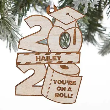 2020 Karantény Vianočné Dreva Ornament Toaletný Papier Krízy Prívesok Nový Rok Darček Domáce Dekorácie