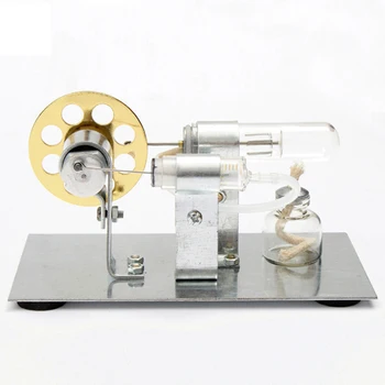 DIY Jeden Valec Stirling Motor Elegantné Experimentálne Vedy, Vzdelávania Model Budovy +1pc žiaruvzdorného Skla Trubice