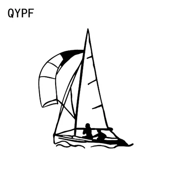 QYPF 12.5*15.8 CM Zaujímavé Pirátska Loď Ocean Námorník Dekor Auto Styling Nálepky, Reflexné Vinyl Extrémne Pohyb C16-1113
