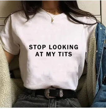 2020 Letné tričko Zastaviť pri Pohľade na Moje Kozy List Muži Ženy Zábava Vytlačené Tričko Streetwear Bavlny O-Krku Homme Topy Tees