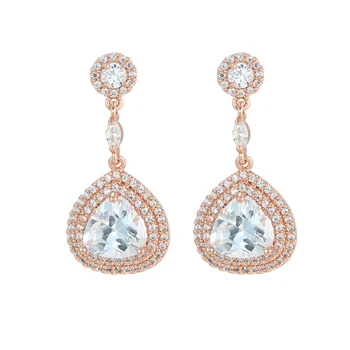 L ' amour&ma Luxusné Srdci Crystal Náušnice Multioclor Drop Náušnice Pre Ženy, Svadobné Šperky, Zásnubné Dary Strany