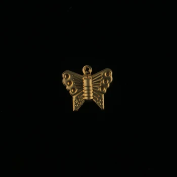 Mosadz jednej visí pol násobne malý motýľ módny prívesok charm DIY náhrdelníky náušnice príslušenstvo