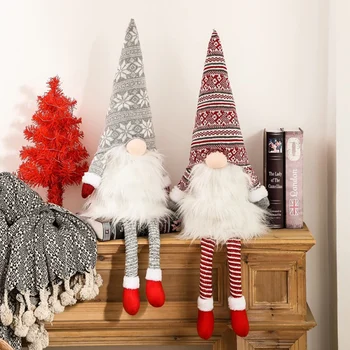 Gnome Vianočný Stromček Santa Trpaslíci Vňaťou Ozdoby Plyšové Škandinávsky Vianočné Dekorácie Dovolenku Stranou Dodávky