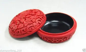 Čínske Tradičné Technológie Červená Lacquerware Pivónia Kvetinové Šperky Box