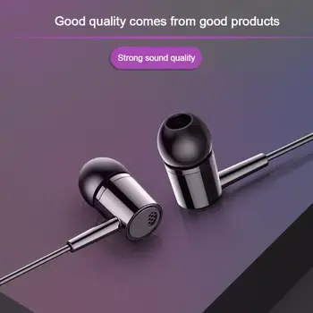 1 Ks Univerzálne Slúchadlá 3,5 mm In-Ear Basy Stereo Slúchadlá Slúchadlá Drôtové Slúchadlá S Mikrofónom Pre Iphone Huawei Samsang Xiao