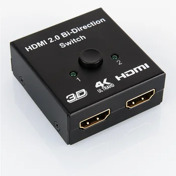 2 x 1 / 1 x 2 HDMI 2.0 Bi-Smerový Prepínač 4K 3D HDMI Video Splitter