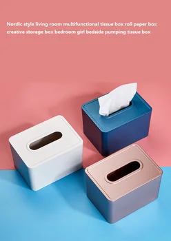 Nordic Štýl Obývacia Izba Multifunkčné Tkaniva Box Roll Papierové Krabice Tvorivé Úložný Box Spálňa Dievča Posteli Čerpanie Tkaniva Box