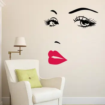 Vysoká kvalita Marilyn Monroe Tvár, Oči, Sexy Pery Umenie Vinyl na Stenu-Nálepky Obtlačky nástenná maľba Domova asd