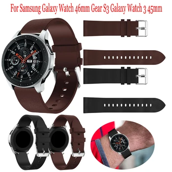 22 MM Originálny Elegantný Športový Kožený Watchbands Pre Samsung Galaxy Sledovať 46 mm Výstroj Galaxy S3 Sledovať 3 45 mm Náramok Náramok na Zápästie