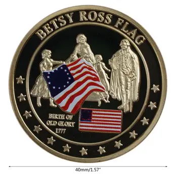 Betsy Ross Vlajka Pamätné Mince Obchod So Výzvou Zberateľské Mince Zbierku Umeleckých Remesiel Darček