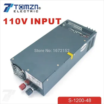 1200W 48V 25A nastaviteľné 110V input Single Output Prepínanie napájací zdroj pre LED Pásy svetlo AC na DC