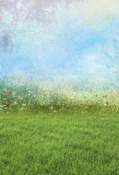 HuaYi fantázie obrázok pozadia krásny kvet lúky pozadí fotografie na jar scény fotenie pozadia W-3820