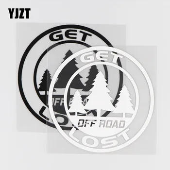 YJZT 14.2×14.2 CM OFF ROAD stratiť Tvorivé Slovo Vzor Auto Nálepky Vinyl Odtlačkový Čierna/Strieborná 4C-0249