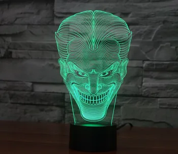 [Sedem Neon]Doprava zadarmo Smajlík Jack Akryl 7Colors Stolná Lampa 3D Lampa Novinka Led Nočné Svetlo Millennium Falcon Svetlo
