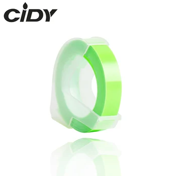 CIDY Žiarivkové svetlo zelená farba Kompatibilné pre DYMO 1610 12965 label maker DYMO 3D Plastové Razba Xpress Štítok 9mm*3m MOTEX E101