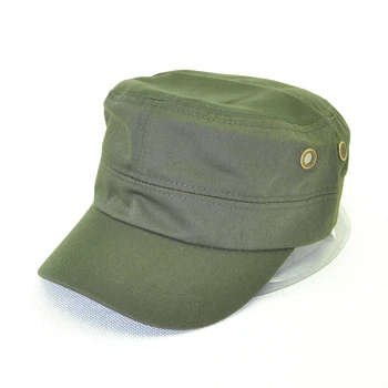 Nové mužov a žien armády spp jednoduchý obyčajný farba jednoduchý obyčajný top čiapky vojenský klobúk cestovné slnečník Vojenské Čiapky