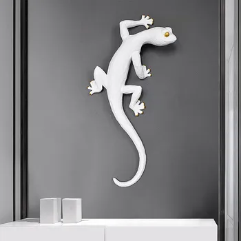 [Finančné plánovanie]Tvorivé gecko zvierat živice dekorácie prívesok moderných domov 3D stereo dekorácie obývacia izba pozadí