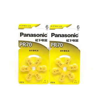 42pcs/veľa Originálne Batéria Pre Panasonic PR70 sluchadla 5,8 MM*3.6 MM 10 A10 Nepočujúcich-pomoc Kochleárne Tlačidlo Bunky Batérie Audiphone
