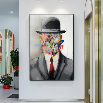 René Magritte Slávny Plátno na Maľovanie Graffiti Pop Art Syn Človeka Plagáty a Tlačí na Steny Umenie Fotografie Cuadros pre Obývacia Izba