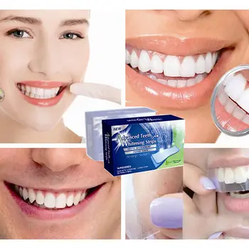 2 ks/pack White Smaile Klinike Dental Bieliace Pásiky na Bielenie zubov Pásy Zubov Bielenie Belšie Whitestrips Nastaviť