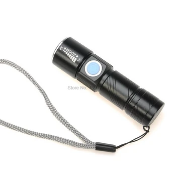 Dhl 50pcs 3 Režim Taktické Bleskové Svetlo, Pochodeň Mini Zoom Nabíjateľná Výkonný USB LED Baterka Pre Vonkajšie Cestovanie