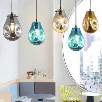 Nové Nordic sklenený luster, moderné, jednoduché a kreatívne reštaurácia, hotelový bar lampa dizajnér, osobné výstavná sieň lampa