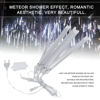 30 CM Meteor Trubice LED meteorický dážď Dážď Rúry Vianočné Dekoratívne Osvetlenie, LED, Krásne Svadobné Party Záhrada String Svetlo