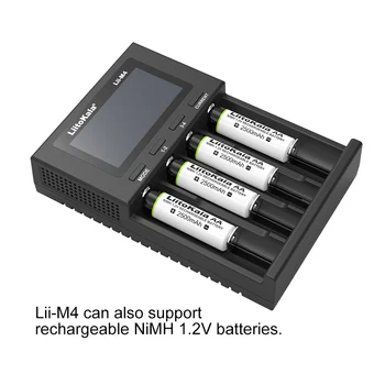 NOVÉ LiitoKala Lii-M4 18650 li ion batéria Inteligentné Nabíjačky Test kapacita + liitokala AA 1.2 V 2500mAh NiMH Nabíjateľné batérie