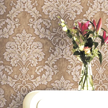 Európska Moderná Damašku, Tapety 3D Non Tkané Spálne, Obývacia Izba, Plastický Kvetinový Domova Wall Paper Roll