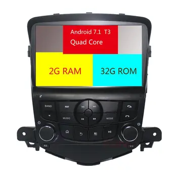 Autorádio Auto Multimediálny Prehrávač Pre Chevrolet Cruze DSP Android 7.1 2G 32G Auto parktronic Rádio jeden Din Navigácie GPS