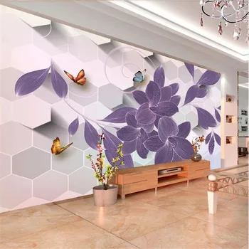 Milofi prispôsobené veľké fotografie dekorácie, tapety nástenná maľba 3D fashion romantickú líniu kvet pozadí na stenu