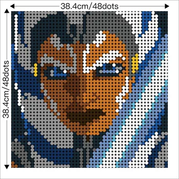 2304pcs Star Hračka MOC Wars Série Ahsokaed Pixel Mozaikové Umenie Maľba Stavebné Bloky Maľované Pozadia Dekorácie Hobby Hračky Darček