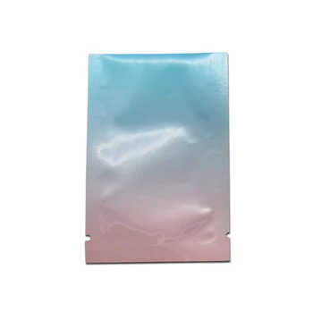 Lesklá Ružová Modrá Mylar Fólia Open Top Taška Hliníkovej Fólie Package Tašky na Kávu, Mlieko Vákuové Balenie