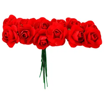 144pcs Mini Drobná Papier Umelé Ruže Puky Kvetov DIY Plavidlá, Svadobná Výzdoba Domov, Červená