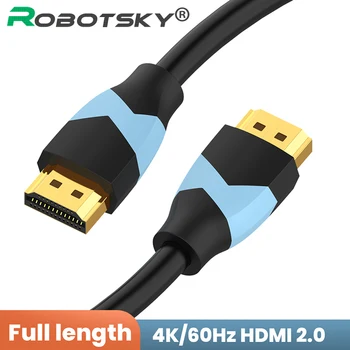 HDMI Kábel HDMI High Speed 2.0 Zlaté Á prepojovací Kábel 1080P Kábel pre Xiao Mi TV Box PS4 Spliiter Swicther 1M 2M 3M