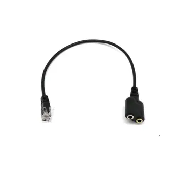 2x RJ9 2 Port, 3.5 mm Jack Samica headset Adaptér Kábel pre Telefón Headset na CISCO