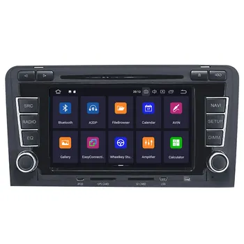Android 9 S DSP Pre Audi A3, S3 2003-2012 Dotyk Sutinové Auto, DVD, rádio, prehrávač videa, Multimediálny GPS navigačný 2 Din Rádio Pásky