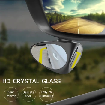 Najnovšie Auto Blind Spot Zrkadlo Široký Uhol Zrkadlo Otáčanie 360 Nastaviteľné Vypuklého Zrkadla pre Bezpečnosť Parkovanie Auta zrkadlo