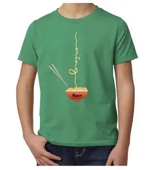 Ramen Rezance T-Shirts pre Deti, Osobné Detí T-Košele - Zelená CE200YNoodle XL