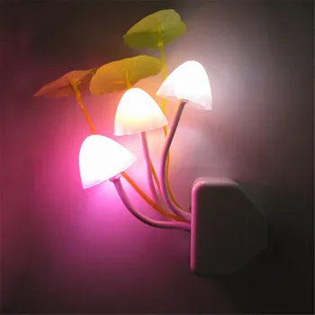 Krásne Farebné LED Lila Nočné Svetlo Lampy Húb Romantický Lila Nočné Osvetlenie Pre Home Art Decor Osvetlenie NÁS Plug