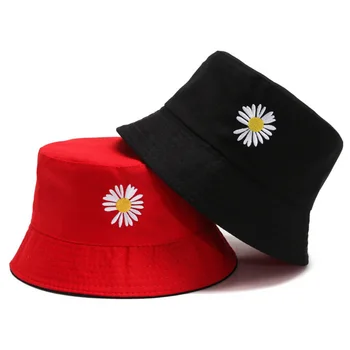Ženy Marguerite Vyšívané Proti Slnku Reverzibilné Vonkajšie Pláži Vedierko Hat Spp