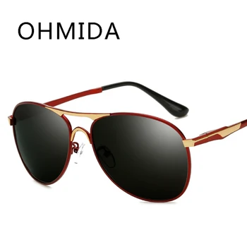 OHMIDA Hliníka, Horčíka, Luxusné Značky slnečné Okuliare Mužov Polarizované HD Objektív Mens Slnečné okuliare Žlté Módne Pilot, slnečné Okuliare UV400