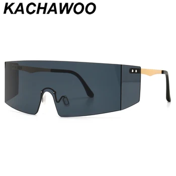 Kachawoo jeden kus okuliarov, bez obrúčok zlato hnedé pánske námestie slnečné okuliare pre ženy čelné sklo letné hot predaj kvapka loď