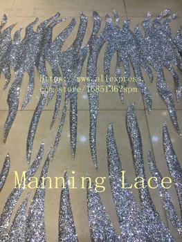 Moderný Dizajn lesk v Tyl Čipky francúzskej Čipky Textílie Manning-88043 pre Svadobné Šaty