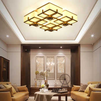Moderný Čínsky stropné svietidlo obdĺžnikový obývacia izba led retro reštaurácia svetlo študovňa železa spálňa stropné svietidlá ZA81820