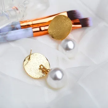 Módne Svadobné Simulované Pearl Príslušenstvo Šperky Zlaté Kruhu Lacné Elegantné Náušnice Stud Náušnice Pre Ženy