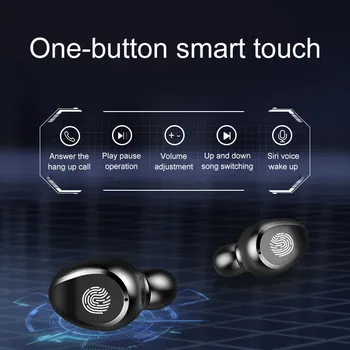 F9 TWS V5.0 Bezdrôtové Slúchadlá Bluetooth Športové Headset LED Displej CVC8.0 inteligentnej redukcie šumu S 2000mAh Power Bank