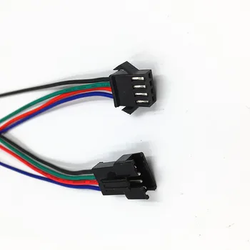 2pin 3pin 4pin led konektor Samec/samica 2 3 4 Pin Konektor Konektor Vodič kábla pre led pásy