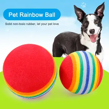 1Pcs Rainbow Hračka Loptu Interaktívne 3,5 m Hračiek pre Mačky Hrať Žuť Hrkálka Poškriabaniu EVA Loptu Školenia domáce zvieratá
